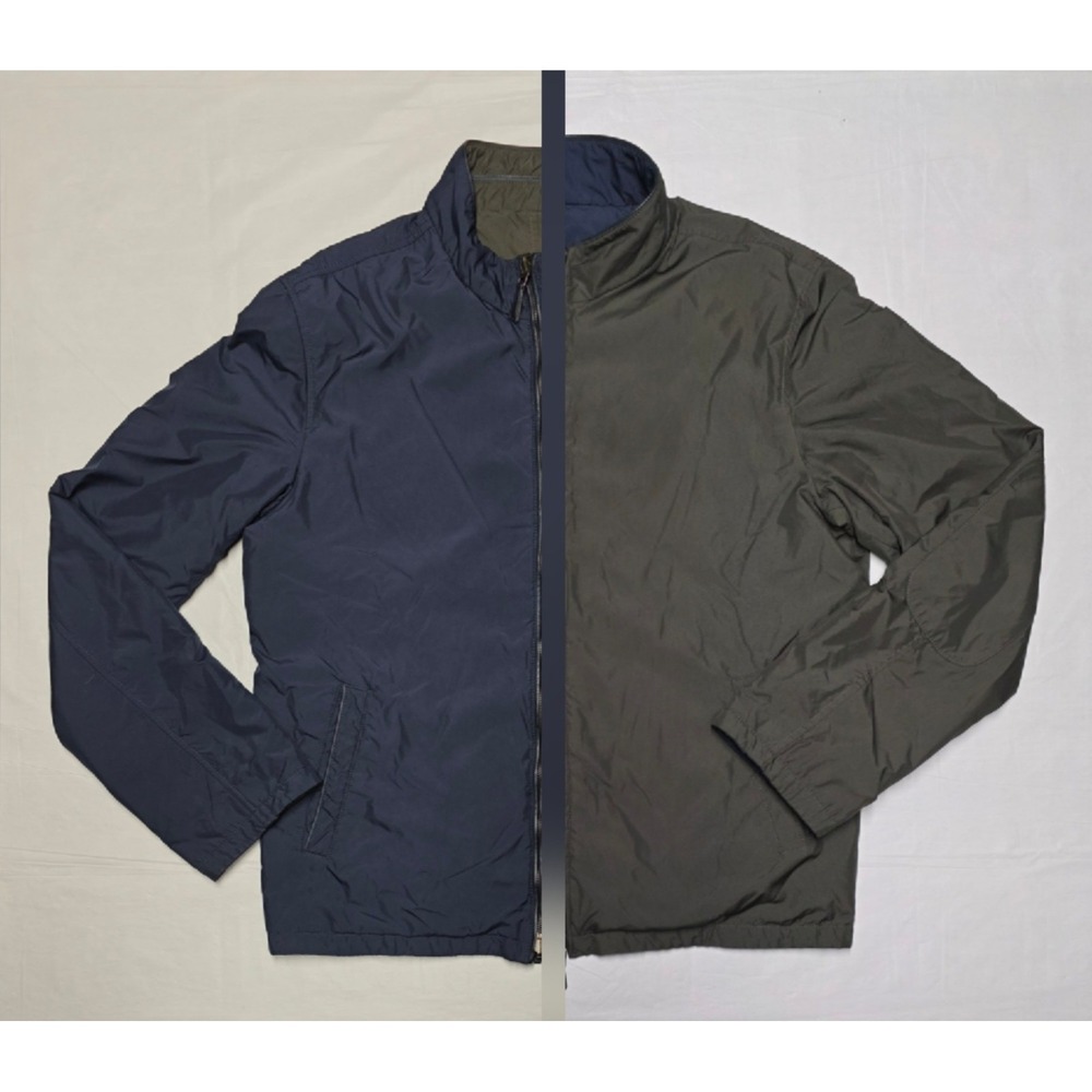 Ermenegildo Zegna Men's Reversible Jacket Dark Navy & Green Size 54R Large